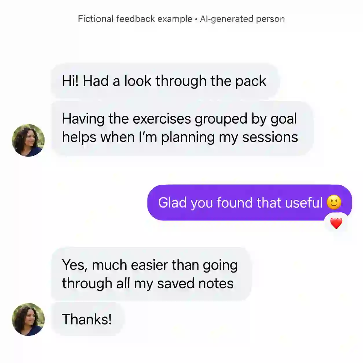 Professional feedback example 1