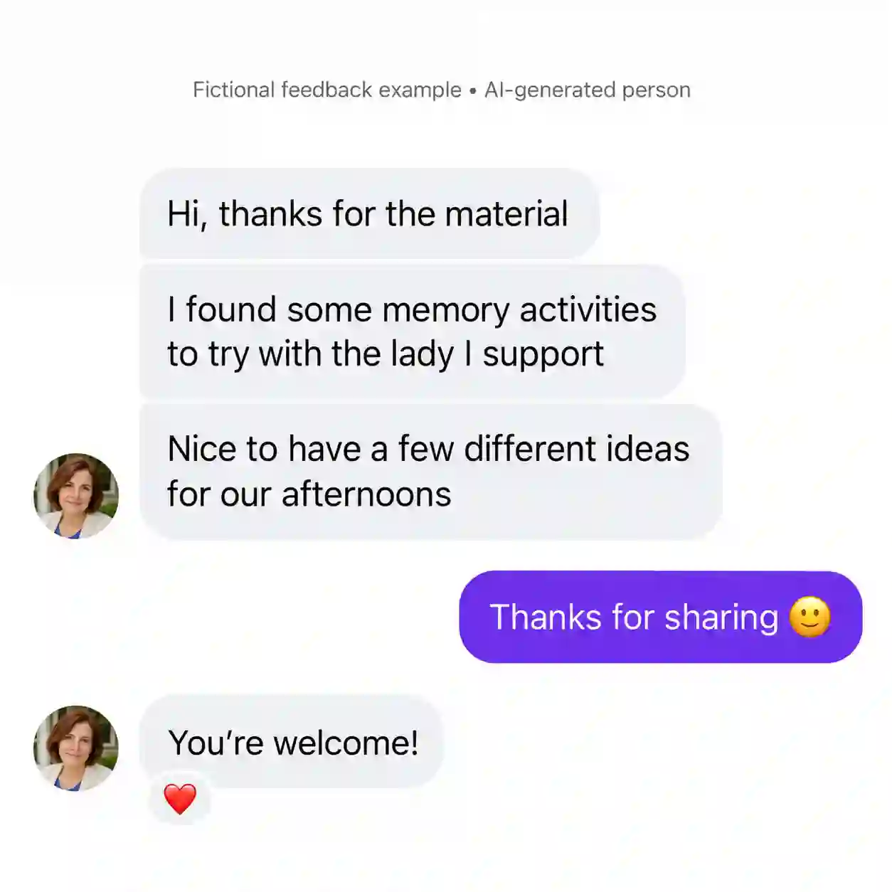 Professional feedback example 4