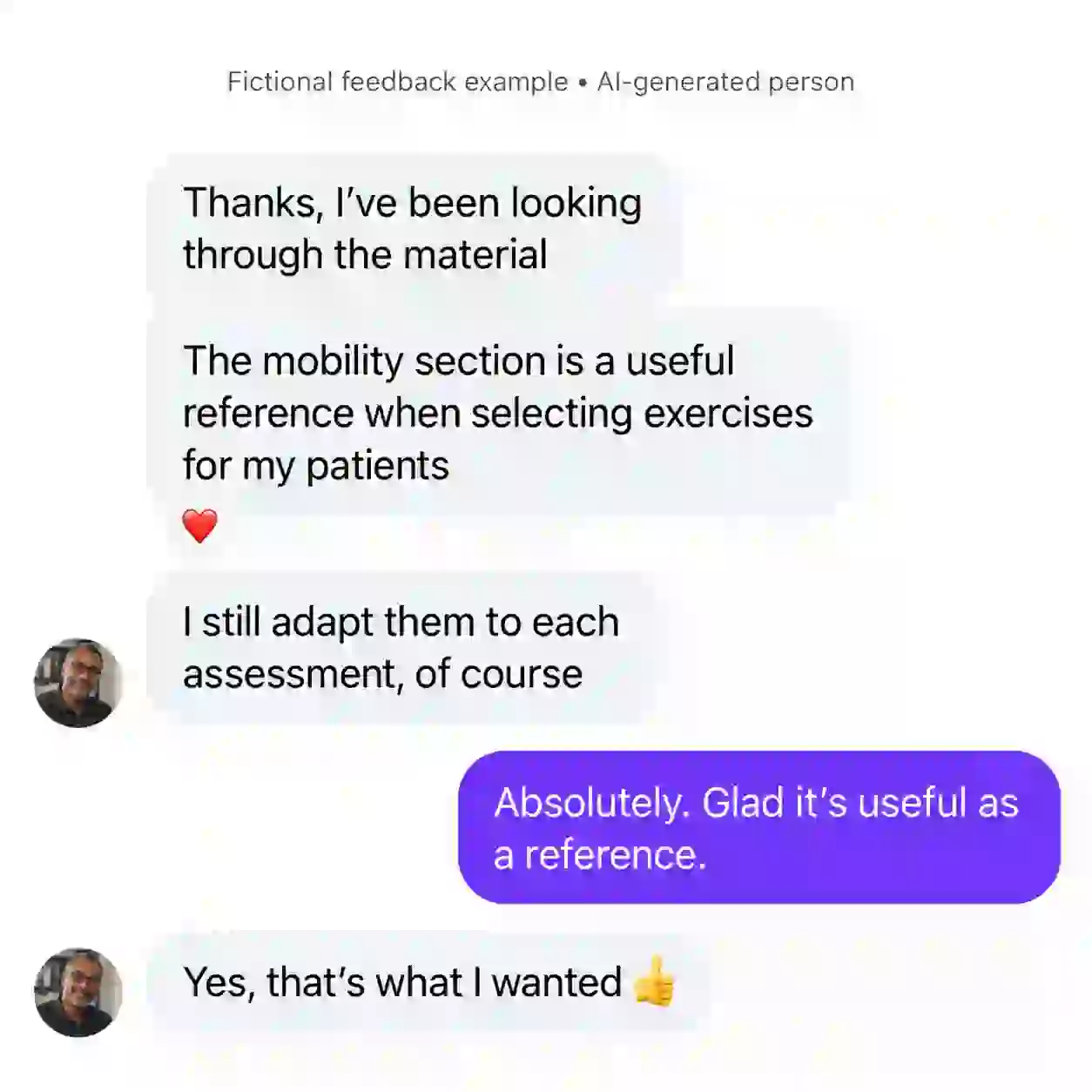 Professional feedback example 5